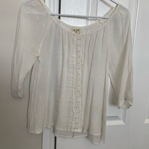 Cream long sleeve blouse!